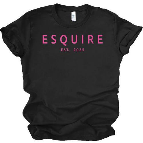 Esquire Est 2025 Women Lawyer Attorney Law School Graduation Unisex Jersey T-Shirt - Best Gift Smart