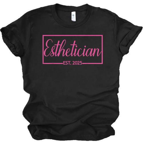 Esthetician Est 2025 Skin Care Specialist Graduation Unisex Jersey T-Shirt - Best Gift Smart