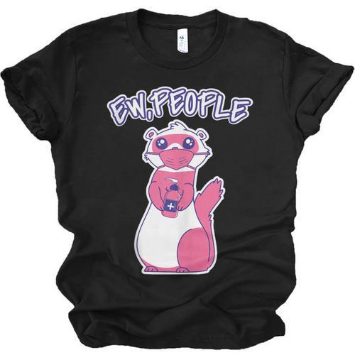 Ew People Introvert Ferrets Saying Mask Ferret Unisex Jersey T-Shirt - Raresse