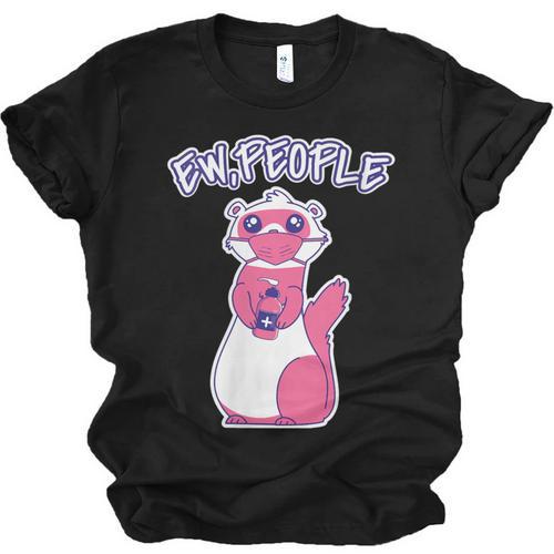 Ew People Introvert Ferrets Saying Mask Ferret Unisex Jersey T-Shirt - Raresse
