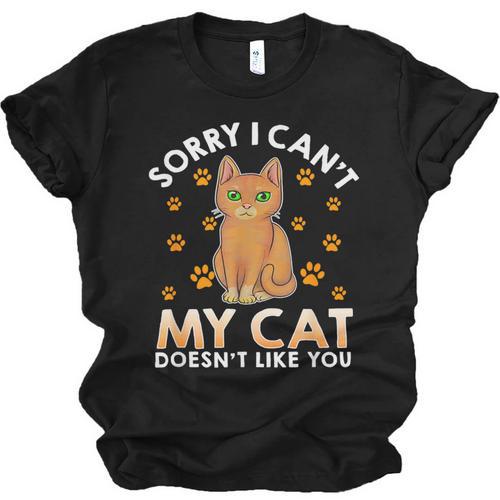 Excuse For Introverts My Cat Doesnt Like You Cat Unisex Jersey T-Shirt - Raresse