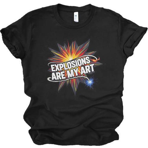 Explosions Are My Art Comic Book Boom Unisex Jersey T-Shirt - Bookorys DE