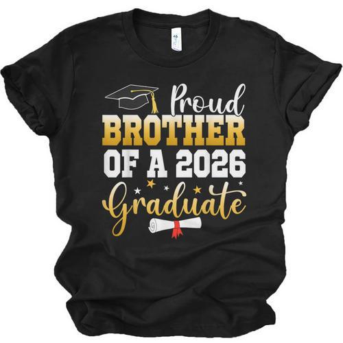 Family Graduation Party Proud Brother Of A 2026 Graduate Unisex Jersey T-Shirt - Best Gift Smart