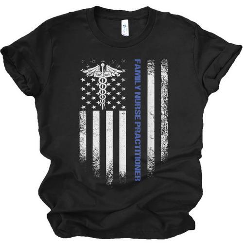 Family Nurse Practitioner Flag FNP Nursing Graduation Unisex Jersey T-Shirt - Best Gift Smart