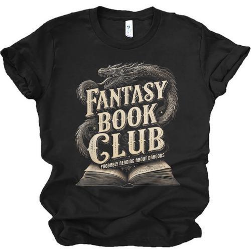 Fantasy Book Club Dragons For Women Men Or Kids Reading Unisex Jersey T-Shirt - Bookorys