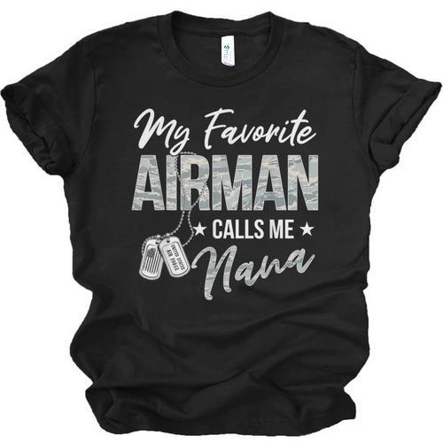 My Favorite Airman Calls Me Nana US Air Force Graduation Unisex Jersey T-Shirt - Best Gift Smart