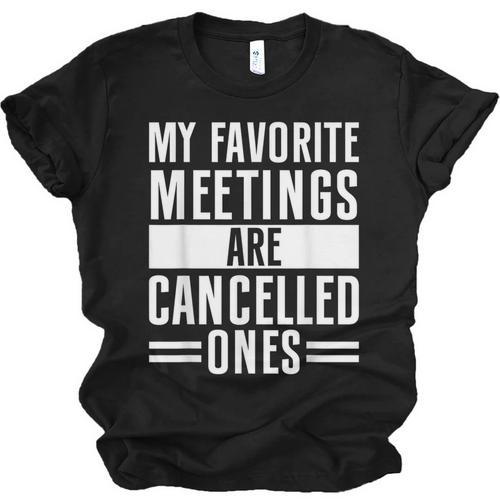 My Favorite Meetings Are Cancelled Ones Introvert Unisex Jersey T-Shirt - Raresse