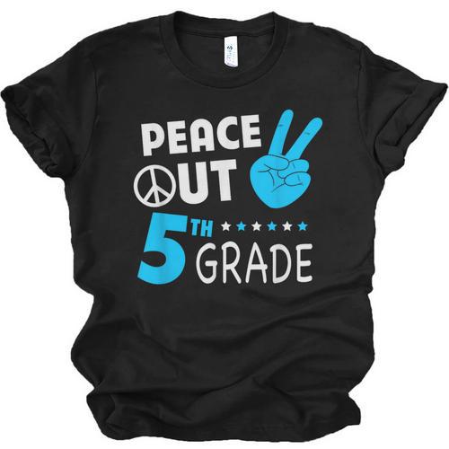 Fifth Grade Graduation Peace Out 5th Grade Boys Unisex Jersey T-Shirt - Best Gift Smart