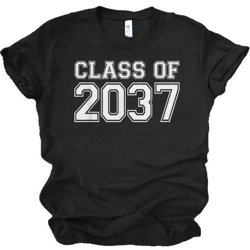 First Grade Class Of 2037 First Day School Graduation Kids Unisex Jersey T-Shirt - Best Gift Smart