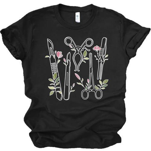 Floral Surgical Tech Surgery Medical Med School Graduation Unisex Jersey T-Shirt - Best Gift Smart