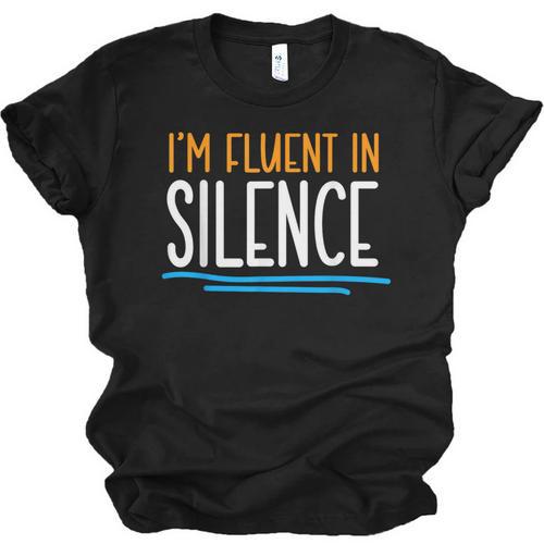 Im Fluent In Silence Introvert Unisex Jersey T-Shirt - Raresse