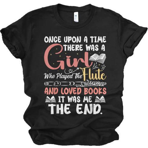 Flute Player Book Lover Flutist Marching Band Musician Flute Unisex Jersey T-Shirt - Bookorys DE