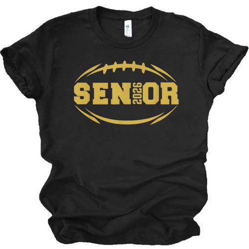 Football Proud Senior 2026 Graduation Year Unisex Jersey T-Shirt - Best Gift Smart