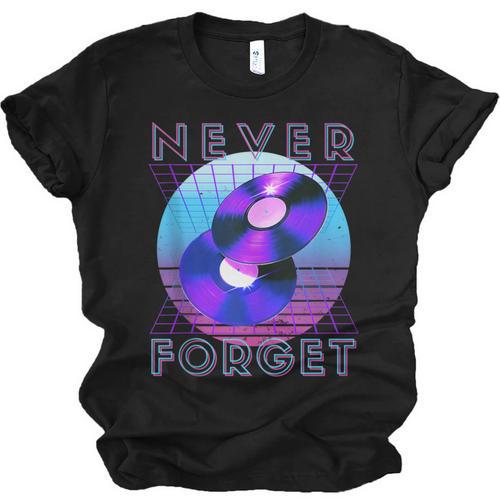 Never Forget Retro 80s 90s Nostalgia Unisex Jersey T-Shirt - Figerry