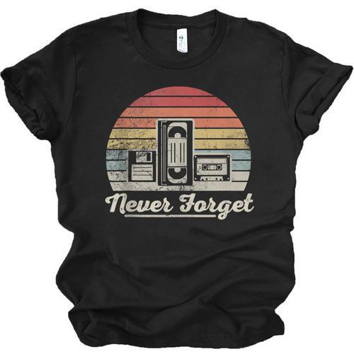 Never Forget Retro Nostalgia Vintage Cassette Unisex Jersey T-Shirt - Figerry