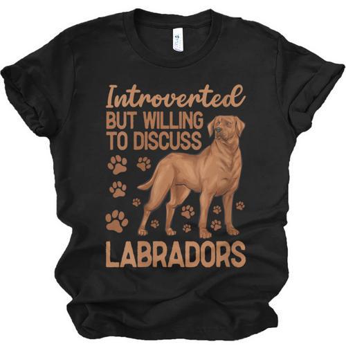 Fox Red Labrador Retriever Introvert Foxred Lab Unisex Jersey T-Shirt - Raresse