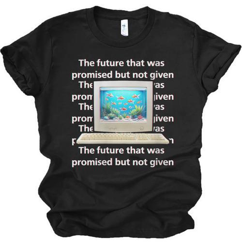 Frutiger Aero Aesthetic Tech The Future That Was Promised Unisex Jersey T-Shirt - Figerry