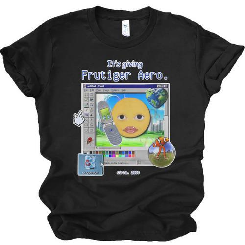 Frutiger Aero Y2K Meme Graphic 2000s Nostalgia Unisex Jersey T-Shirt - Figerry
