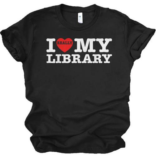 Fun I Love My Library Book Reader Bookworm Librarian Costume Unisex Jersey T-Shirt - Bookorys AU