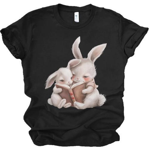 Funny Book Reading Quote For Women And Girls Rabbits Unisex Jersey T-Shirt - Bookorys