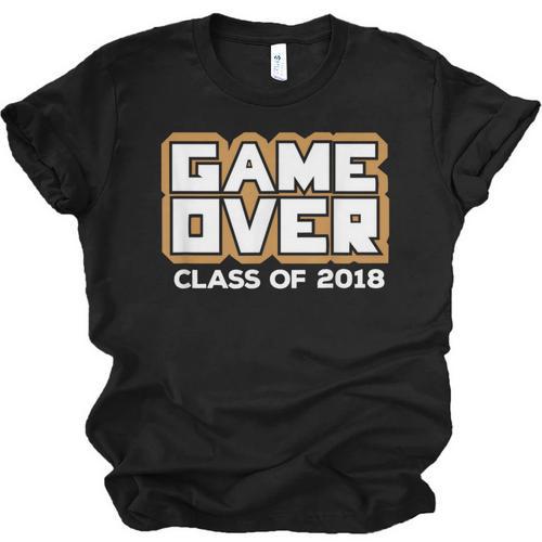 Game Over Class Of 2018 Graduation Shirt Unisex Jersey T-Shirt - Best Gift Smart