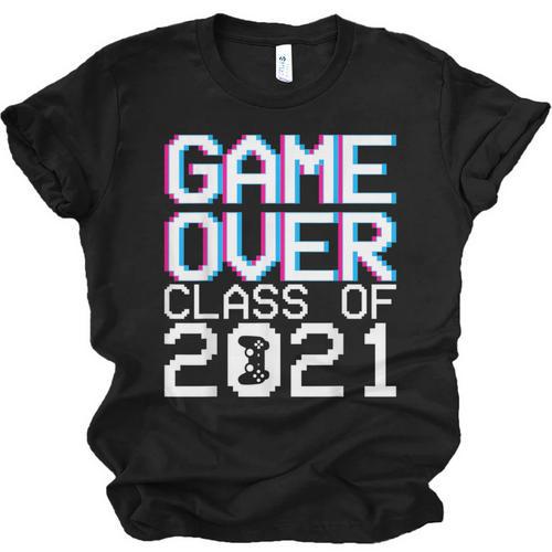 Game Over Class Of 2021 Video Games Graduation Gamer Unisex Jersey T-Shirt - Best Gift Smart