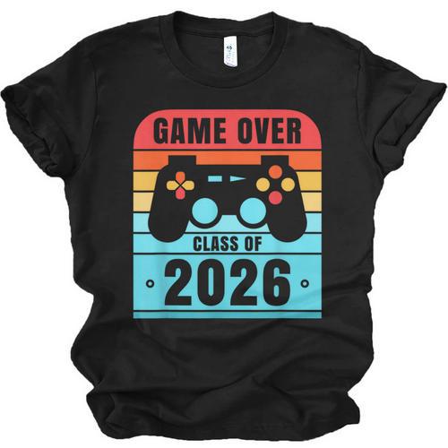 Game Over Class Of 2026 Shirt Students Graduation Unisex Jersey T-Shirt - Best Gift Smart