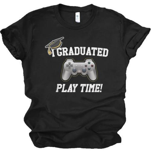 Gamers Graduation I Graduated Play Time Gamer Unisex Jersey T-Shirt - Best Gift Smart