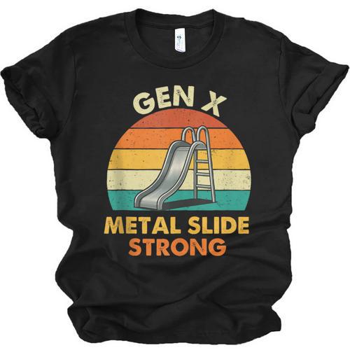 Gen X Slide Strong Generation X Gen Xer Nostalgia Unisex Jersey T-Shirt - Figerry