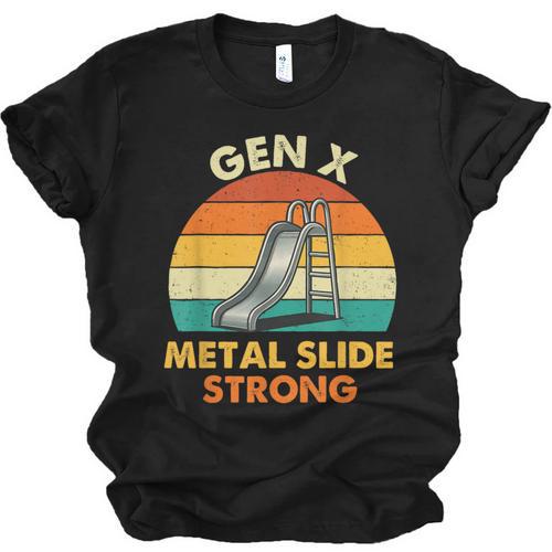 Gen X Slide Strong Generation X Gen Xer Nostalgia Unisex Jersey T-Shirt - Figerry