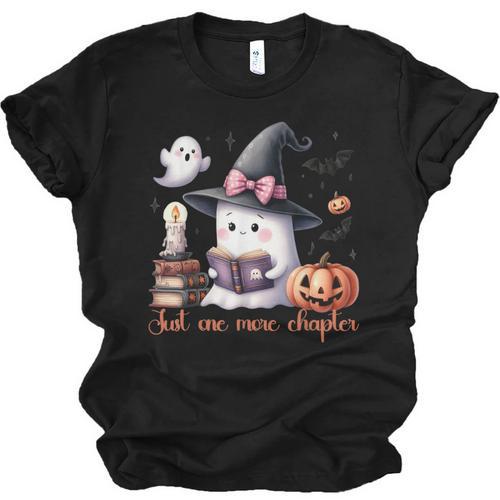 Ghost Reading Book Coquette Bow Halloween Girl Toddler Kid Unisex Jersey T-Shirt - Bookorys