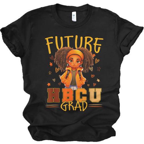 Girl Future HBCU Graduate Afro College Graduation Kids Unisex Jersey T-Shirt - Best Gift Smart
