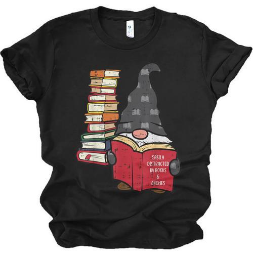 Gnome Read Reading Book Librarian Across America Women Kids Unisex Jersey T-Shirt - Bookorys DE