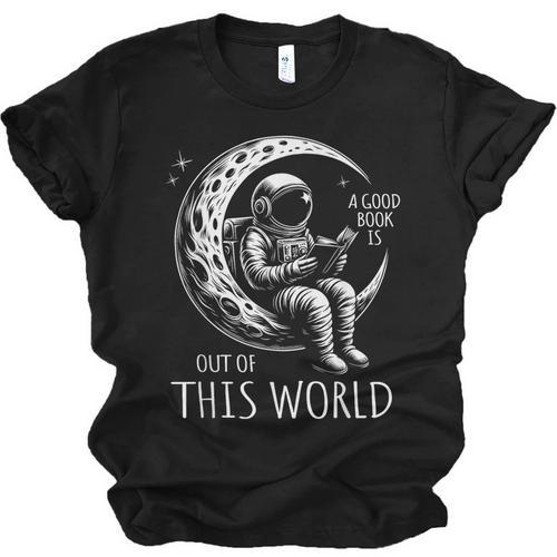 A Good Book Is Out Of This World Kids Reading Imagination Unisex Jersey T-Shirt - Bookorys
