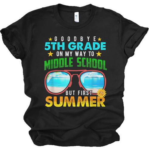 Goodbye 5th Grade Graduation To 6th Grade Hello Summer Kids Unisex Jersey T-Shirt - Best Gift Smart