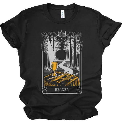 Gothic Book Lover Skeleton Unisex Jersey T-Shirt - Bookorys DE