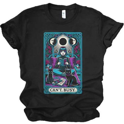 Gothic Girl Tarot Card Introverted Reader And Reading Unisex Jersey T-Shirt - Raresse