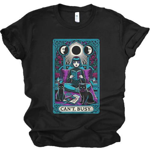 Gothic Girl Tarot Card Introverted Reader And Reading Unisex Jersey T-Shirt - Raresse