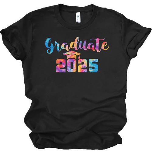 Graduate 2025 Tie Dye Graduation 2025 Class Of 2025 Senior Unisex Jersey T-Shirt - Best Gift Smart