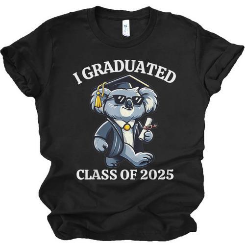 I Graduated Graduate Class Of 2025 Koala Graduation Unisex Jersey T-Shirt - Best Gift Smart