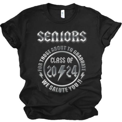 Graduation 2024 Rock & Roll Style Senior Unisex Jersey T-Shirt - Best Gift Smart