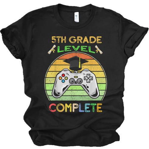 Graduation 5th Grade Level Complete Gamer Class 2021 Gaming Unisex Jersey T-Shirt - Best Gift Smart