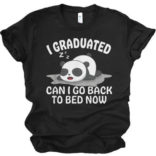 Graduation Animal Zoo Panda Bear I Graduated Panda Student Unisex Jersey T-Shirt - Best Gift Smart