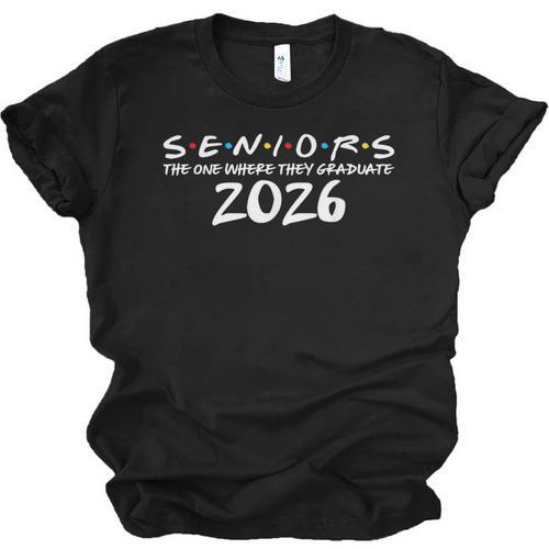 Graduation Announcements 2026 Retro Class Of 2026 Senior Unisex Jersey T-Shirt - Best Gift Smart