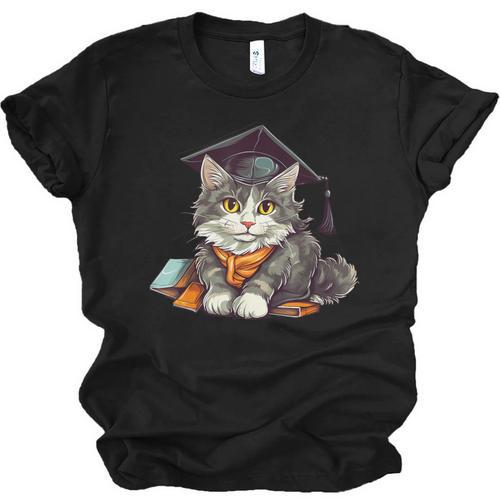 Graduation Cat Graduation Present For Graduate Grad Unisex Jersey T-Shirt - Best Gift Smart