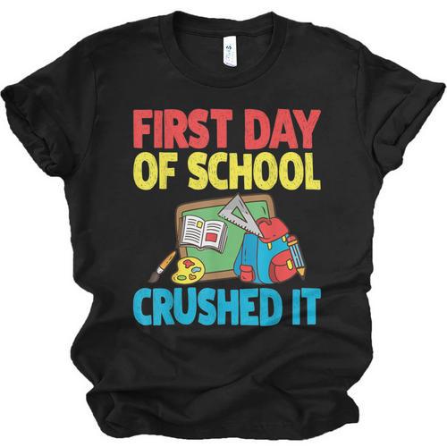 Graduation First Day Of School Crushed It Unisex Jersey T-Shirt - Best Gift Smart
