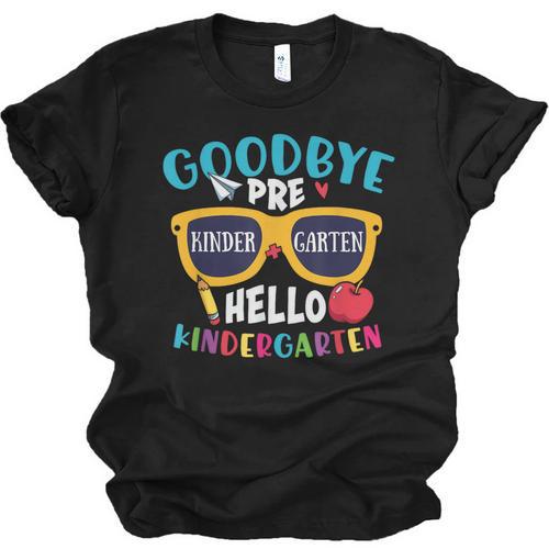 Graduation Shirt Goodbye PreK Hello Kindergarten School Unisex Jersey T-Shirt - Best Gift Smart