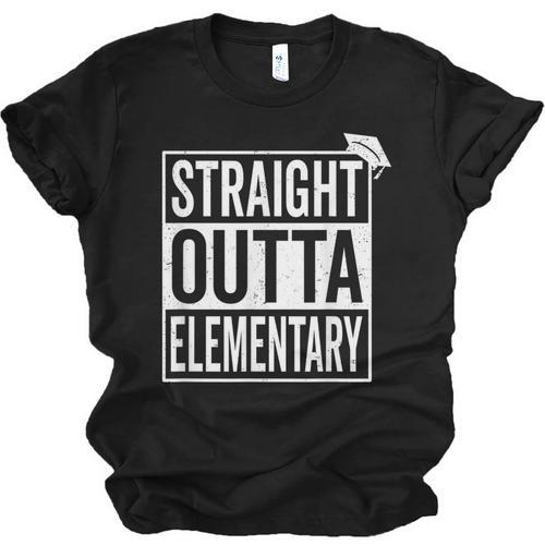 Graduation Shirt Straight Outta Elementary Unisex Jersey T-Shirt - Best Gift Smart