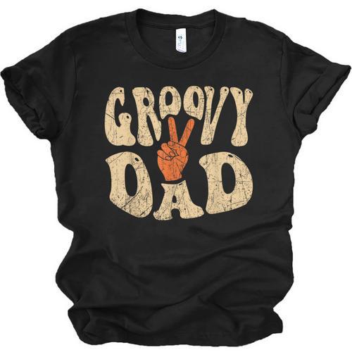 Groovy Dad 70s Aesthetic Nostalgia 1970's Retro Dad Unisex Jersey T-Shirt - Figerry