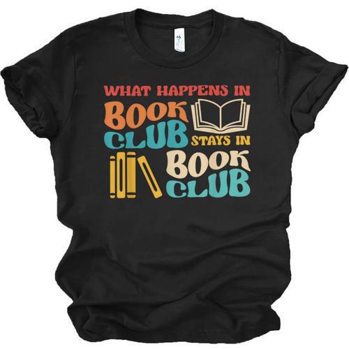 What Happens In Book Club Stays In Book Club Retro Unisex Jersey T-Shirt - Bookorys